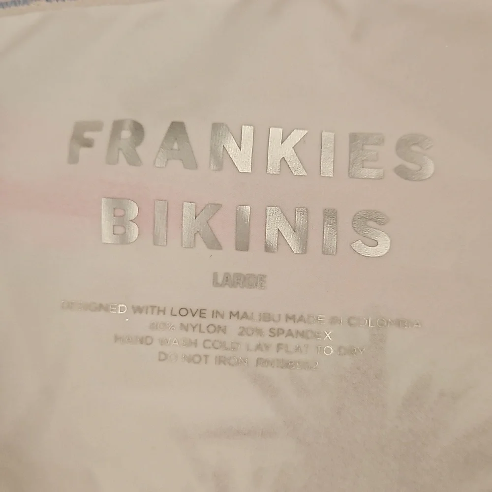 💕FRANKIES BIKINIS💕 Tina One Shoulder Bikini Top ~ Palmz Print Large L NWT